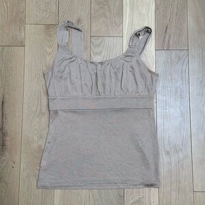 Beige Sleeveless Tank Top